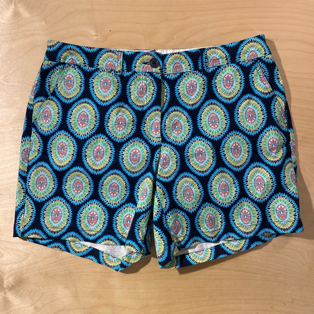 Crown & Ivy Vibrant Patterned High Waist Shorts 14W (QH)